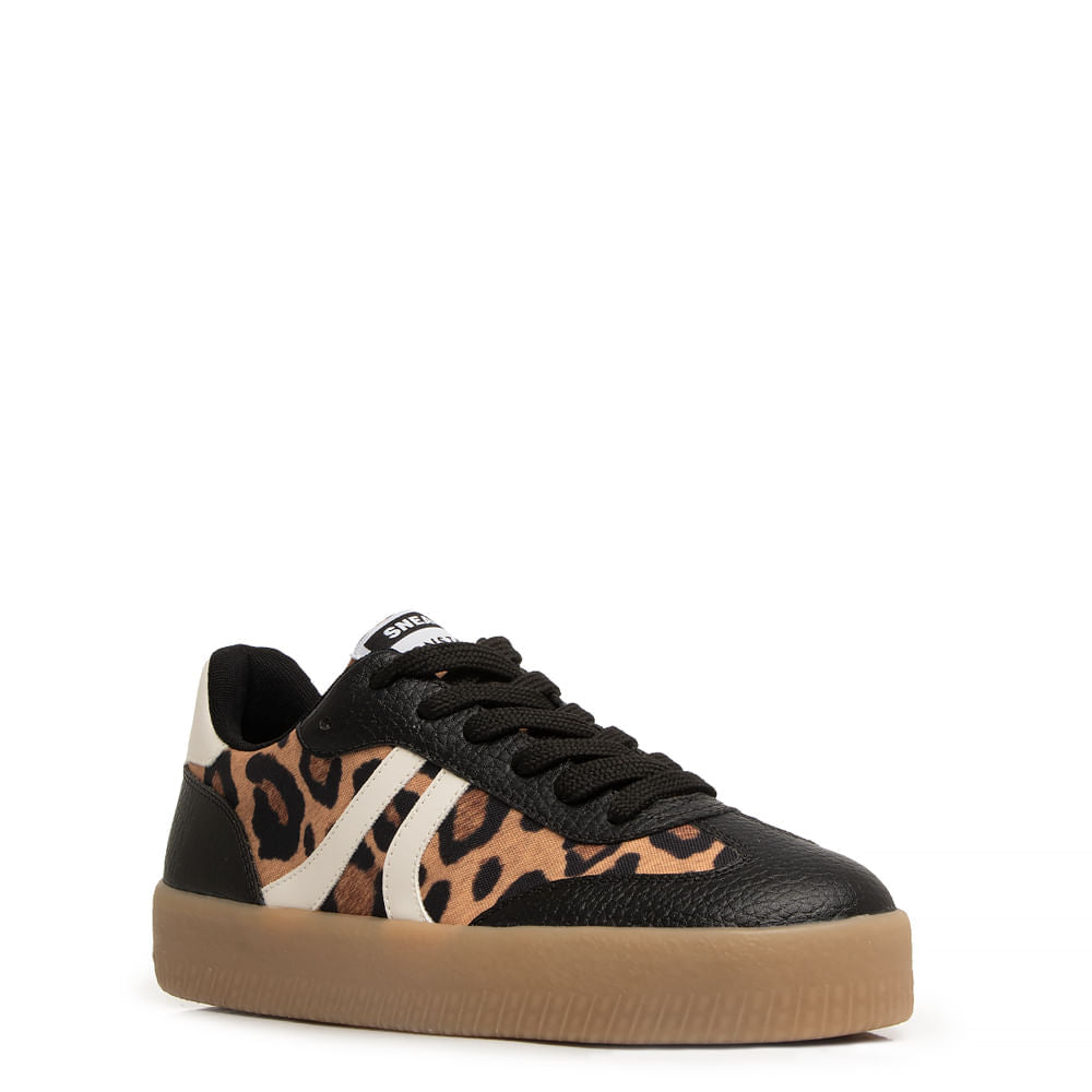 Tênis Animal Print Recortes