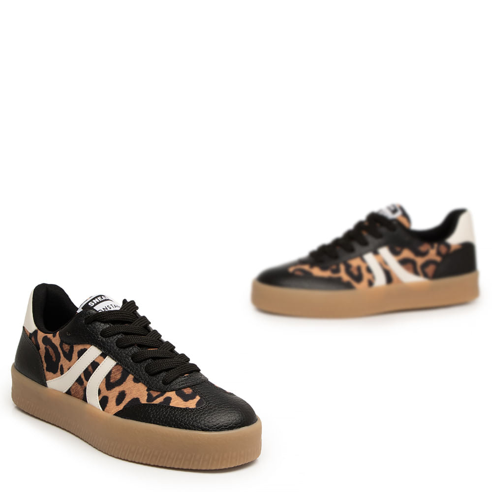 Tênis Animal Print Recortes