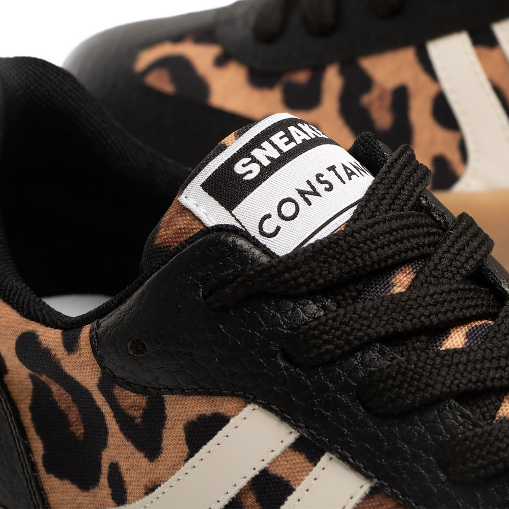 Tênis Animal Print Recortes