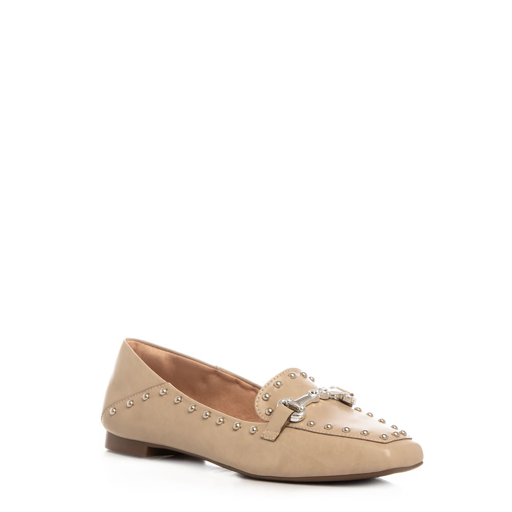 Mocassim Cinza Aplicação Tachas