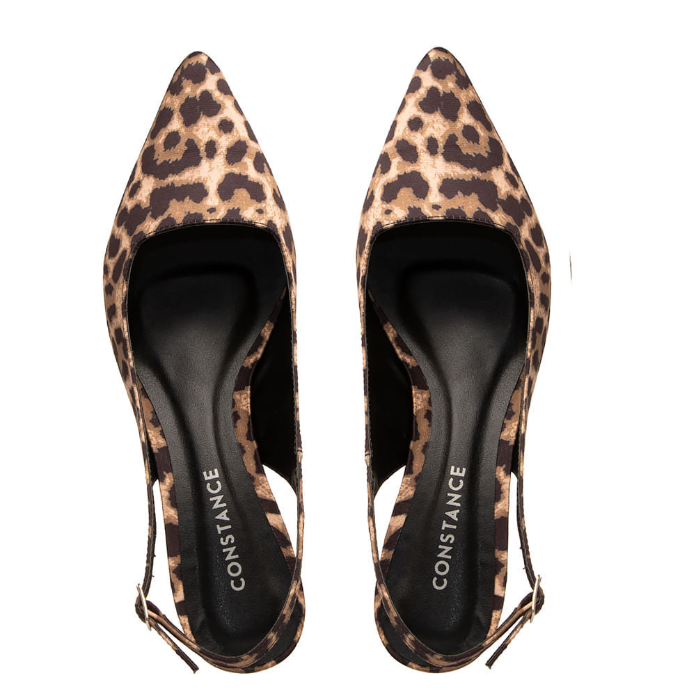 Scarpin Slingback Animal Print