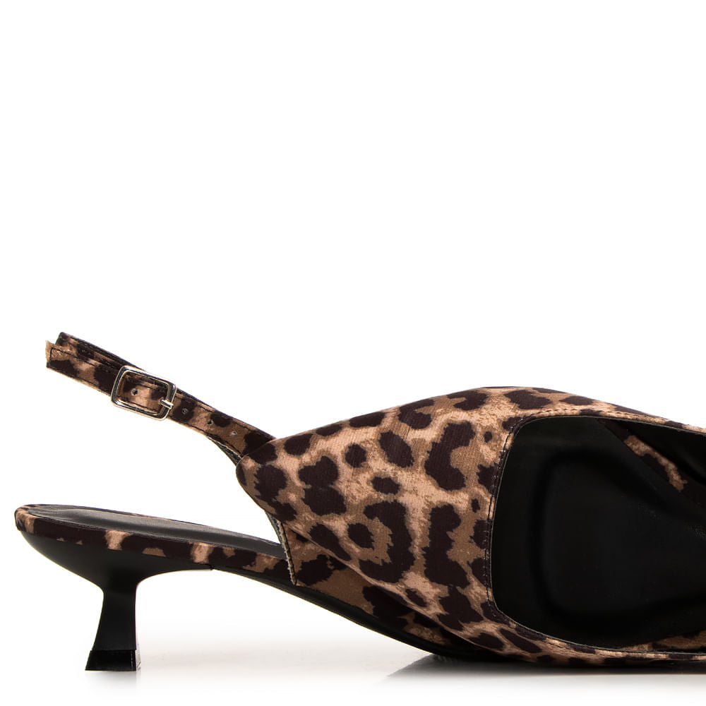 Scarpin Slingback Animal Print