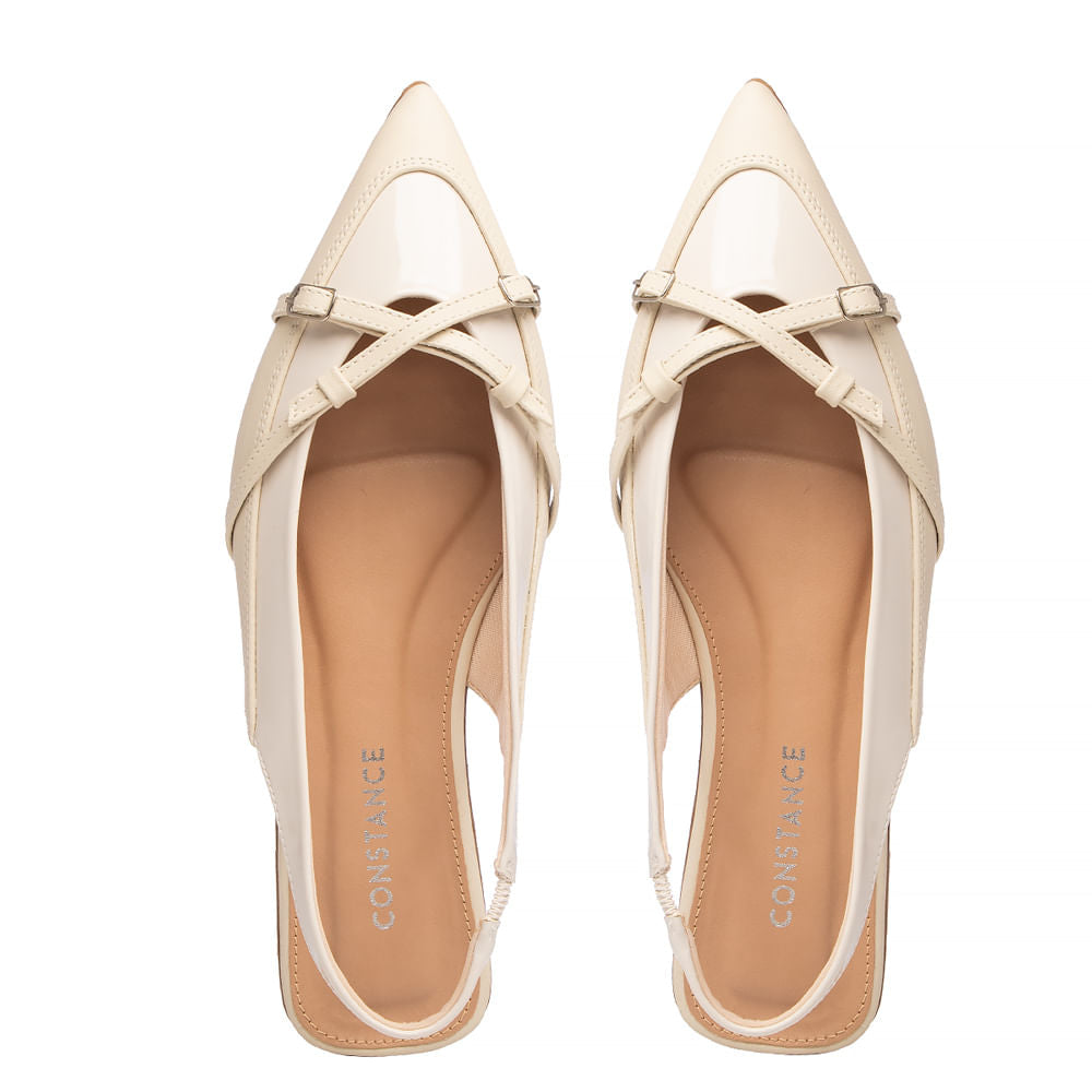 Sapatilha Slingback Off White