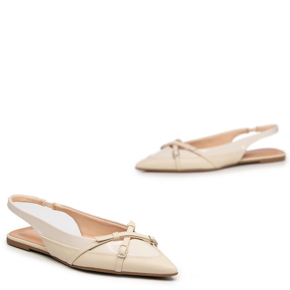 Sapatilha Slingback Off White
