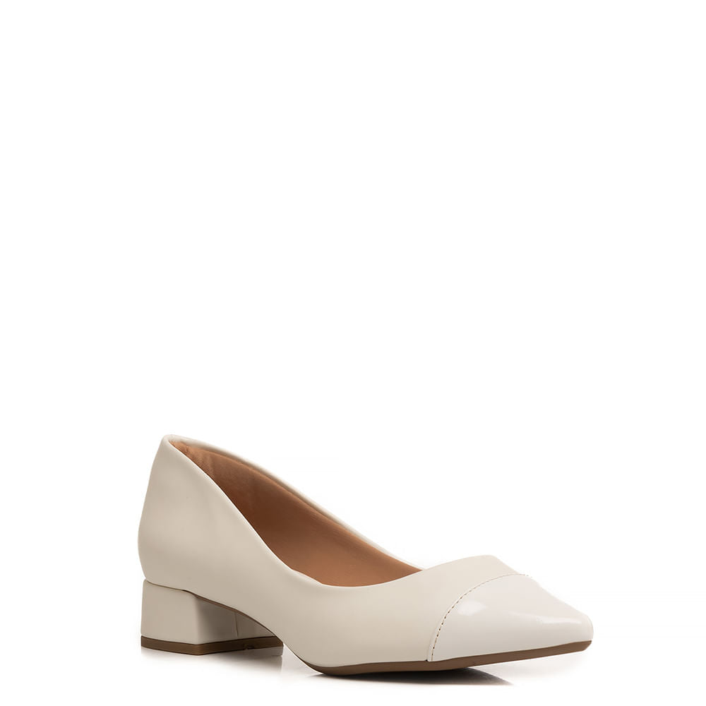 Scarpin Branco Baixo