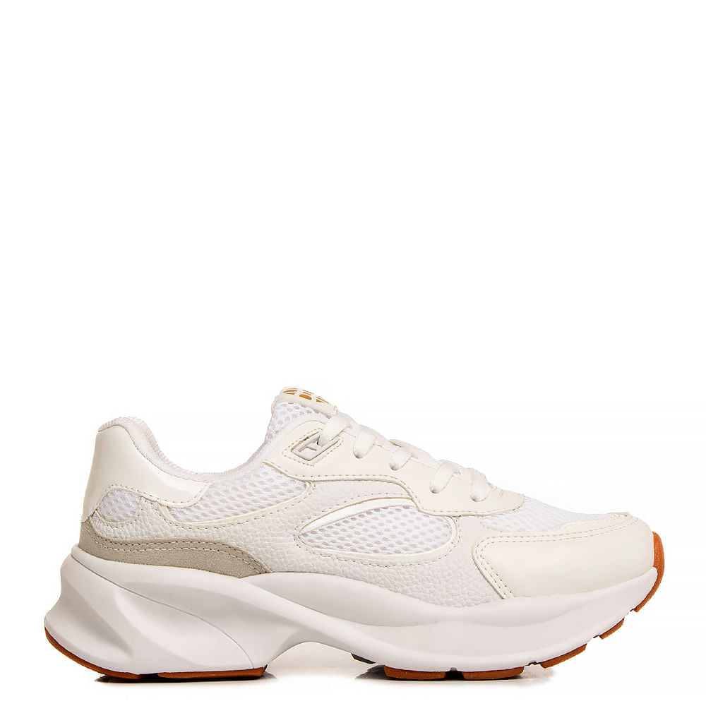 Tênis Branco Jogging Recortes