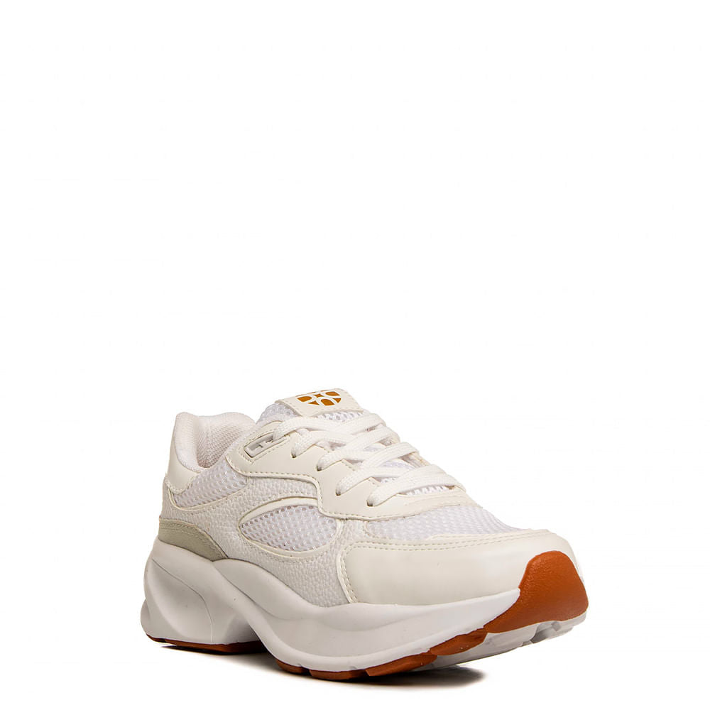 Tênis Branco Jogging Recortes