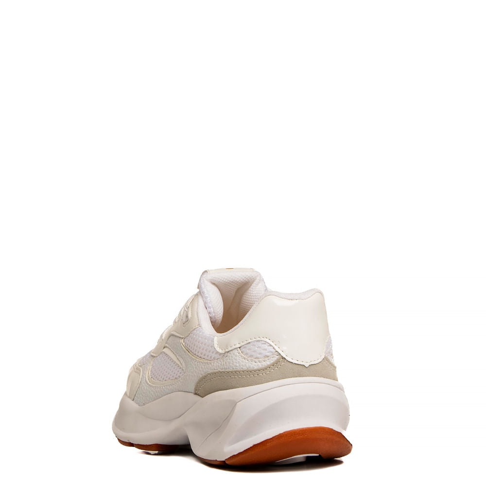 Tênis Branco Jogging Recortes