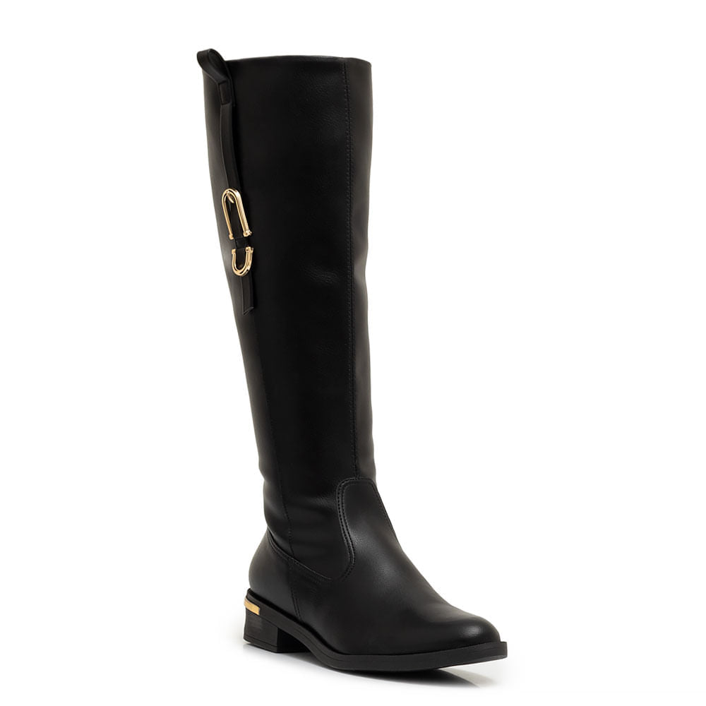Bota Preta Montaria Fivela