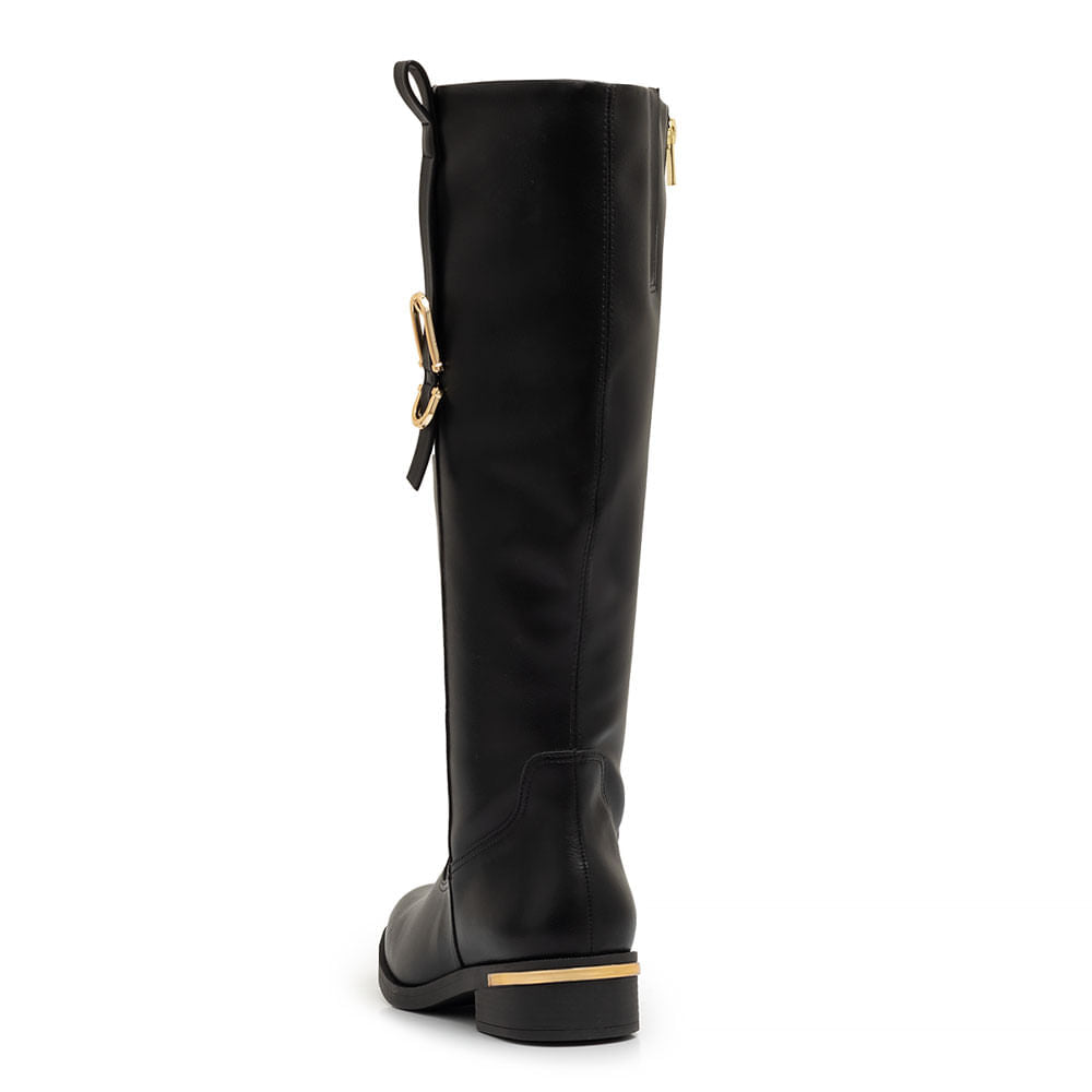 Bota Preta Montaria Fivela