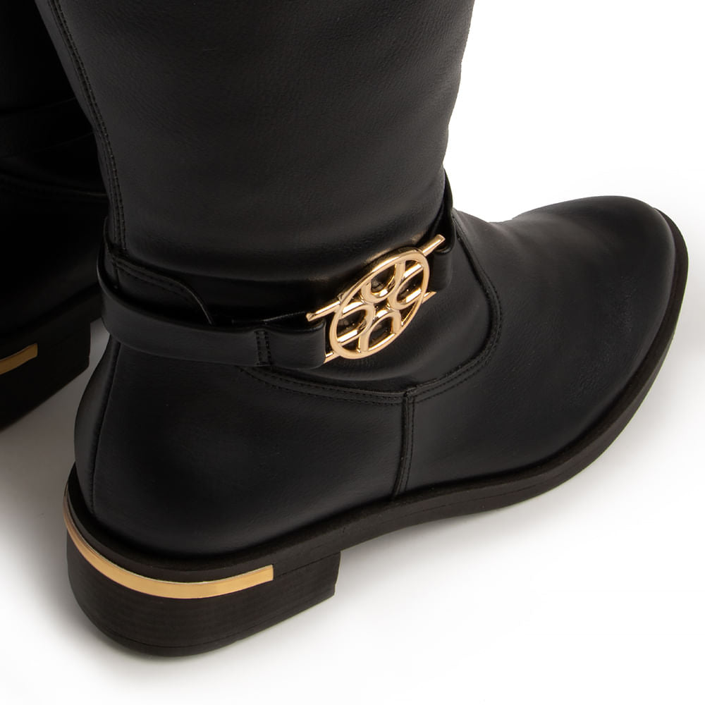 Bota Preta Montaria Medalha