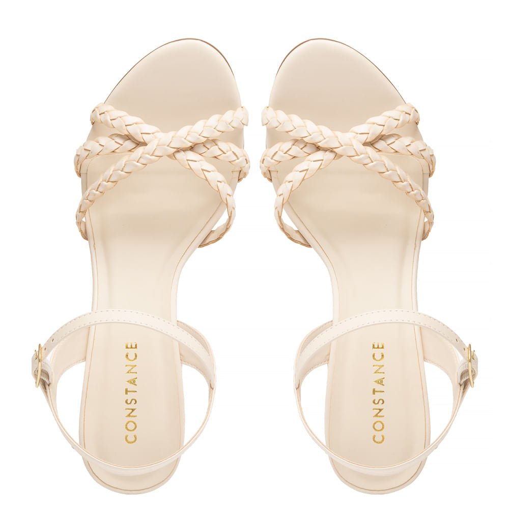 Sandália Off White Tranças