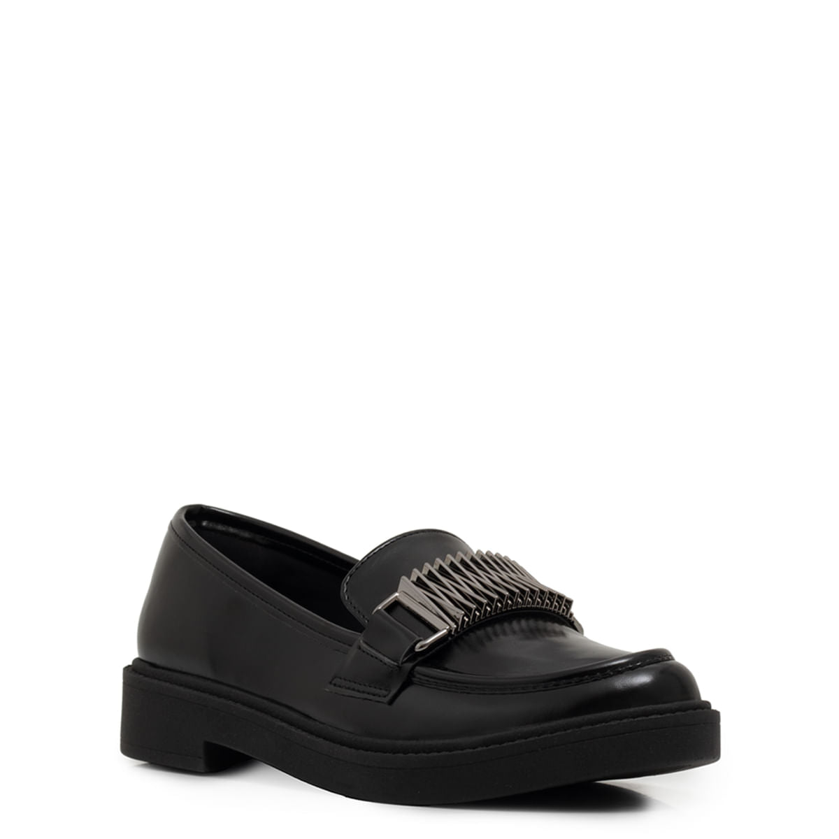 Mocassim Preto Enfeite