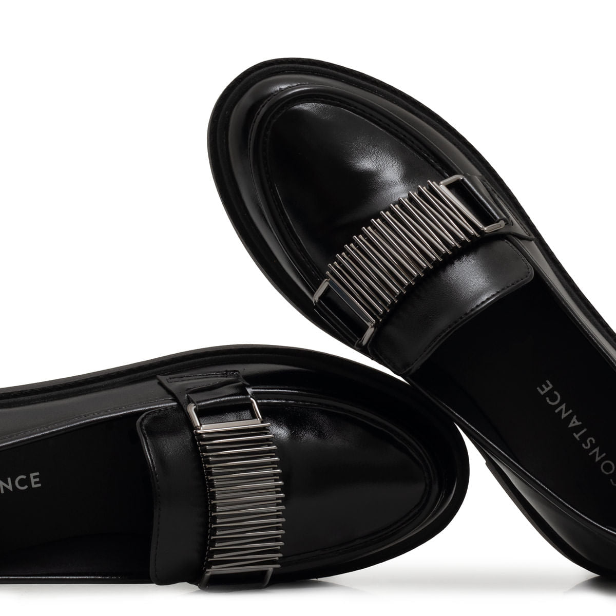 Mocassim Preto Enfeite