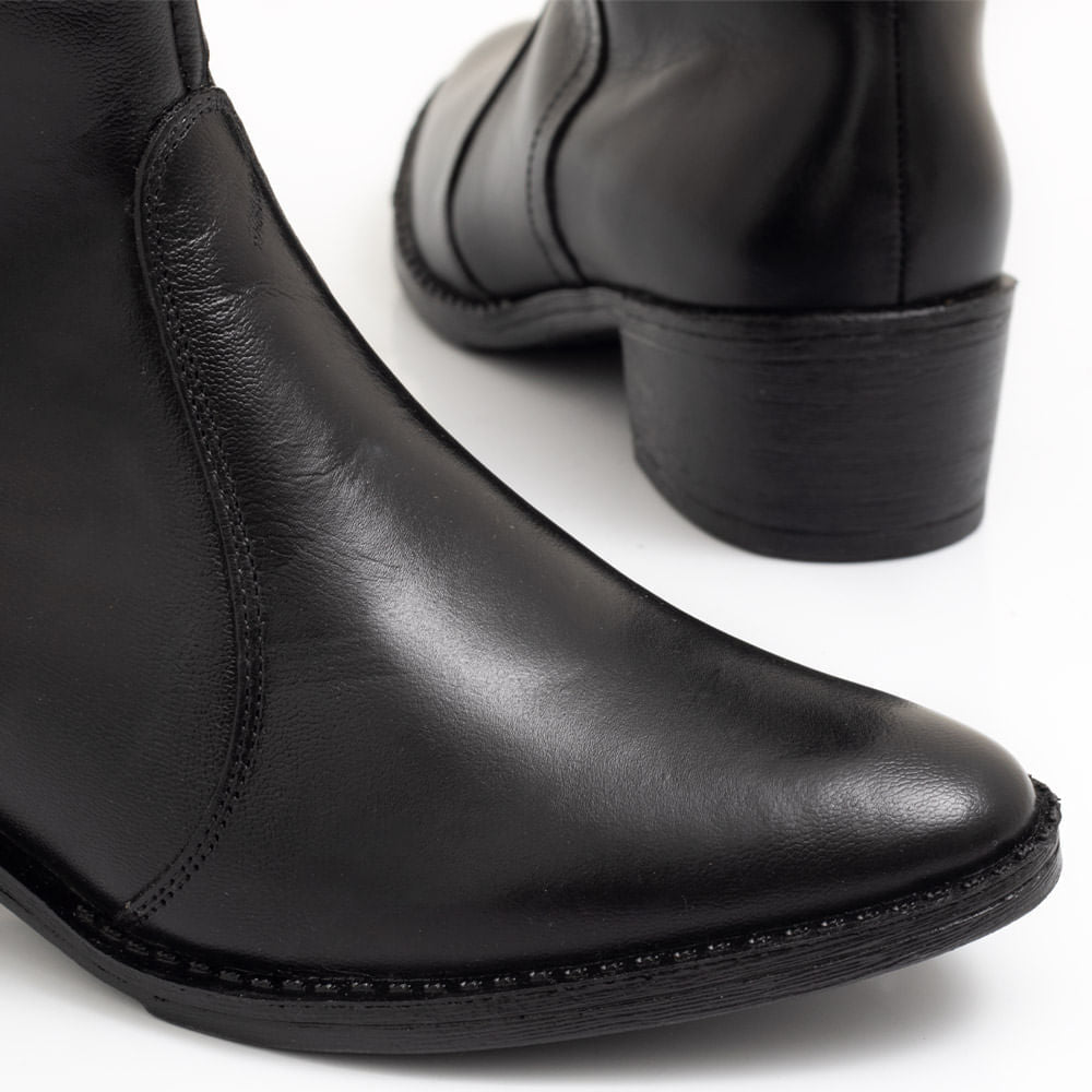 Bota Preta Couro Montaria