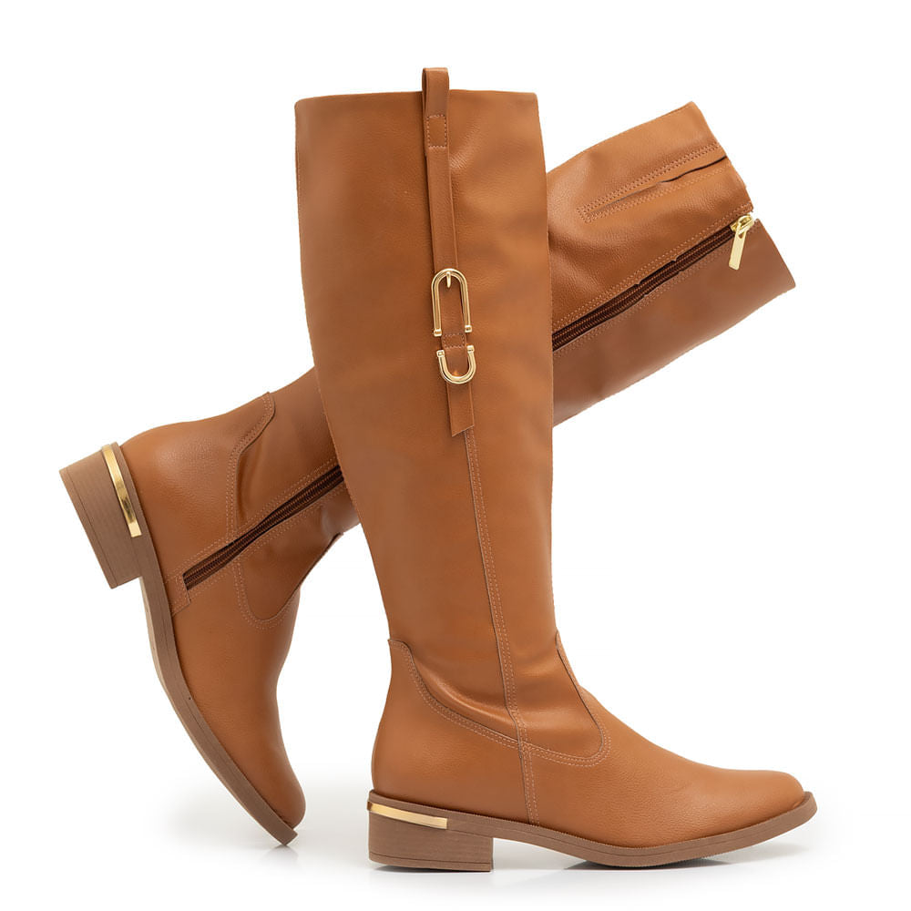Bota Caramelo Montaria Fivela