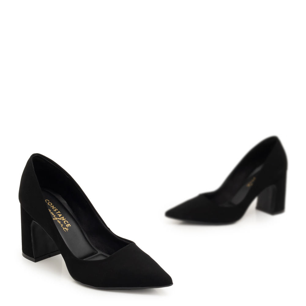 Scarpin Salto Bloco Preto