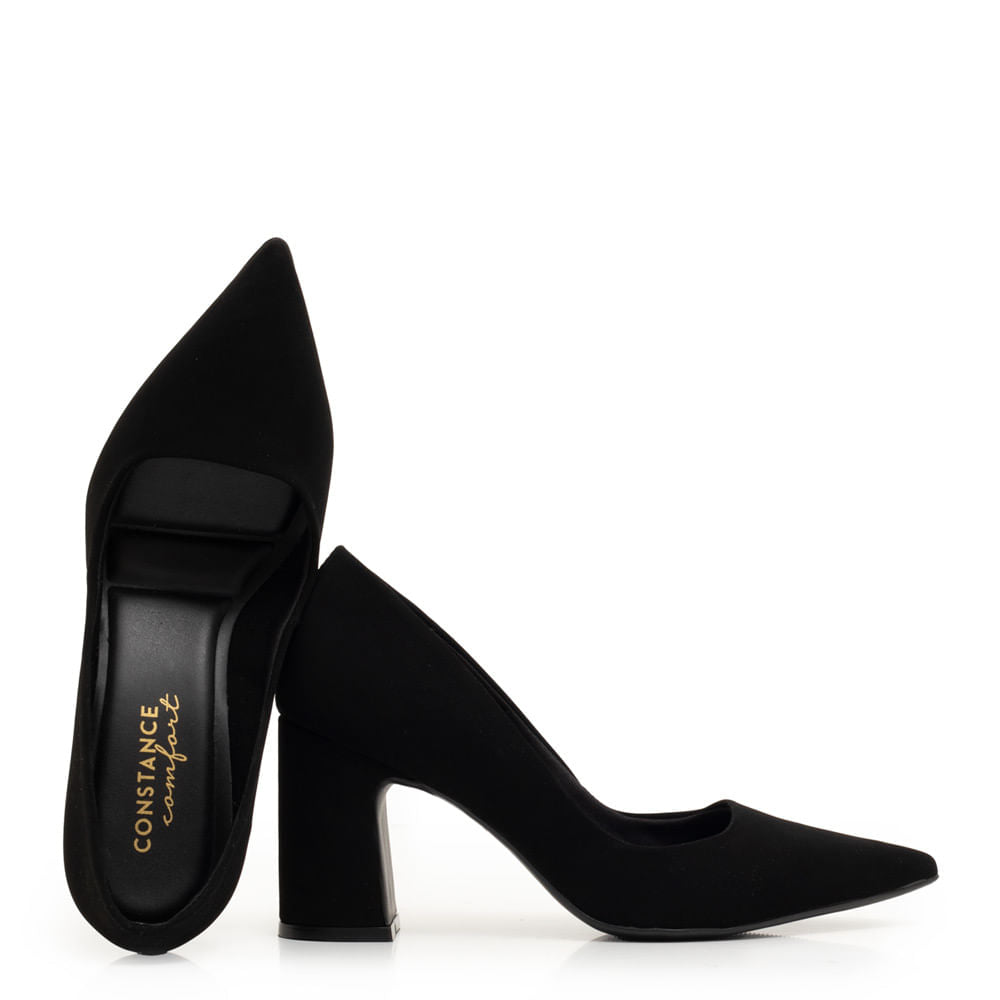 Scarpin Salto Bloco Preto