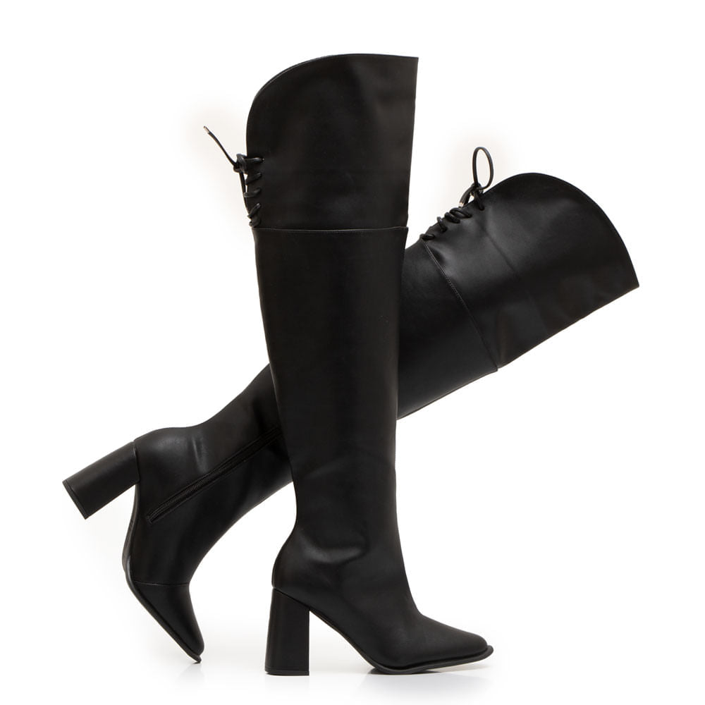 Bota Over The Knee Preta