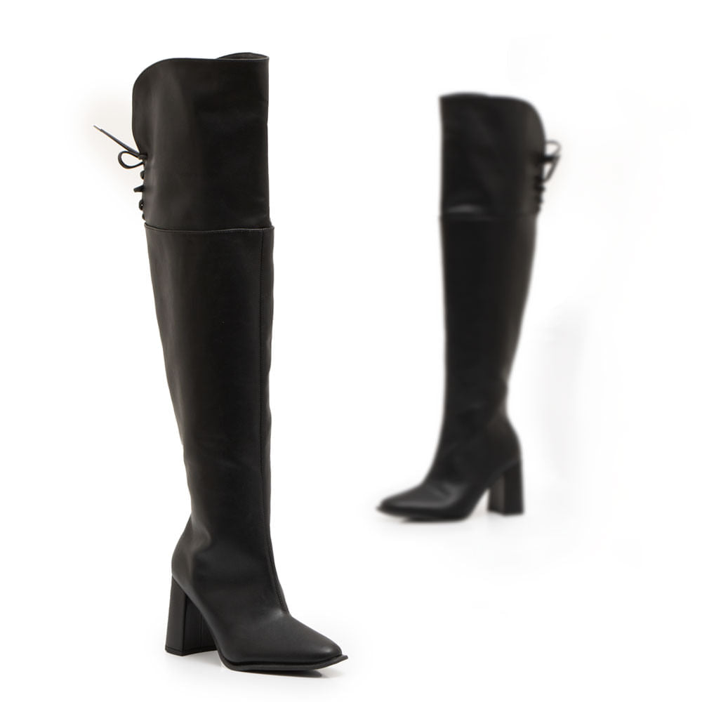 Bota Over The Knee Preta