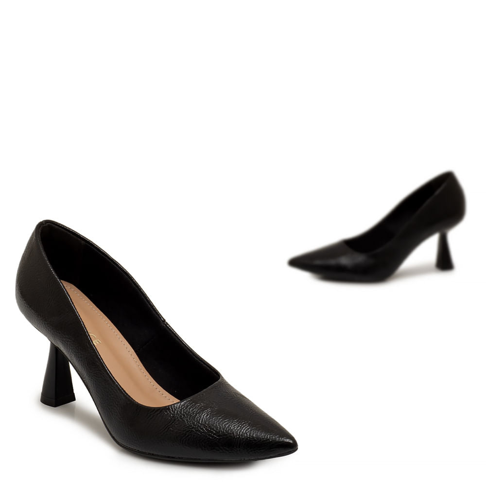 Scarpin Textura Preto