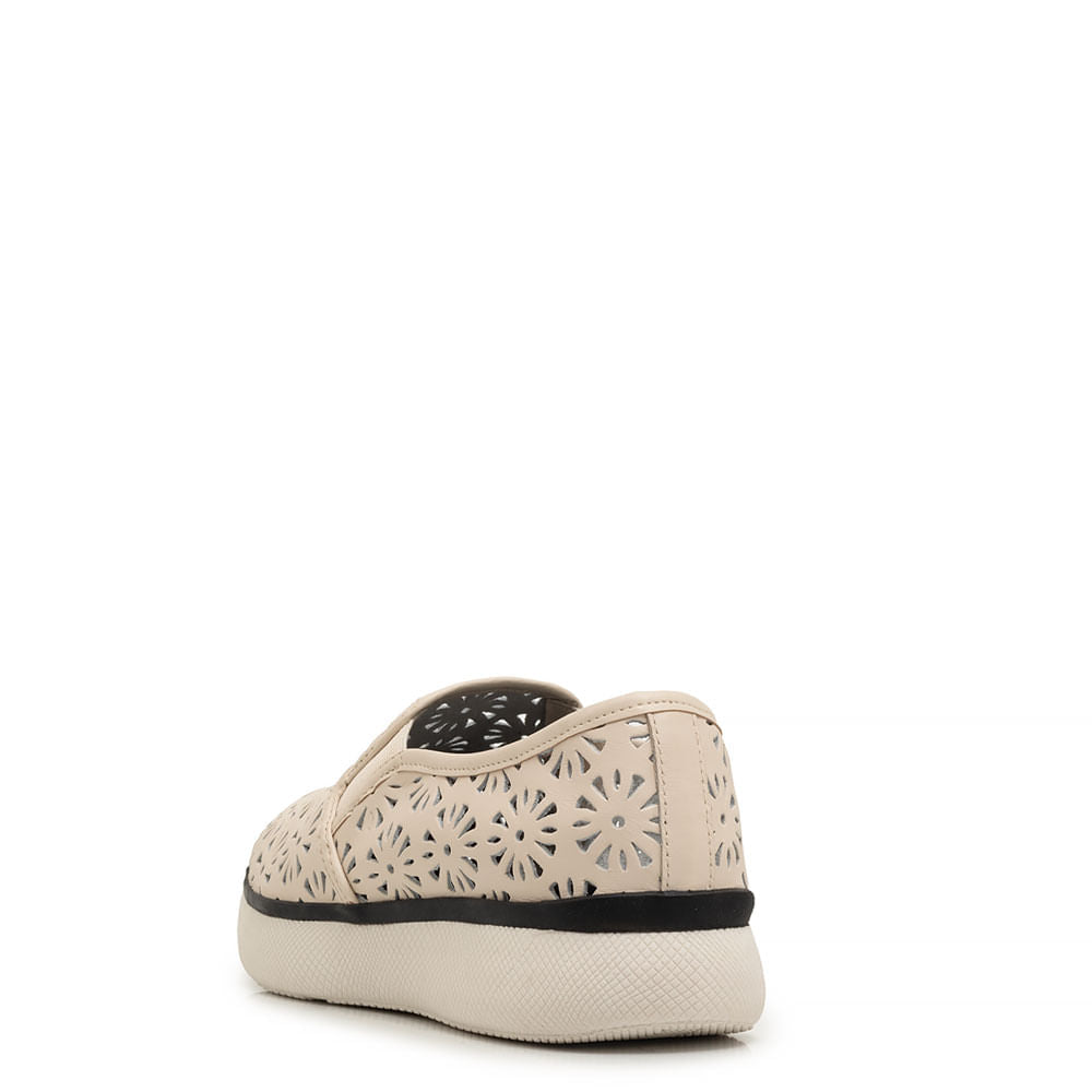 Slip On Off White Couro Recortes