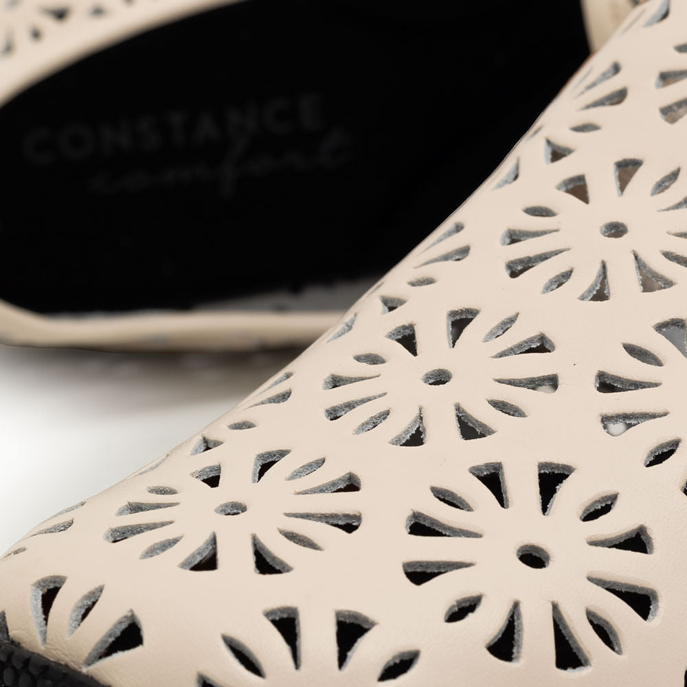 Slip On Off White Couro Recortes
