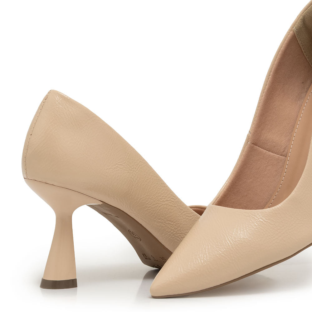 Scarpin Textura Bege