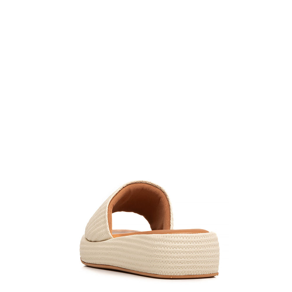 Tamanco Plataforma Off White Texturizado