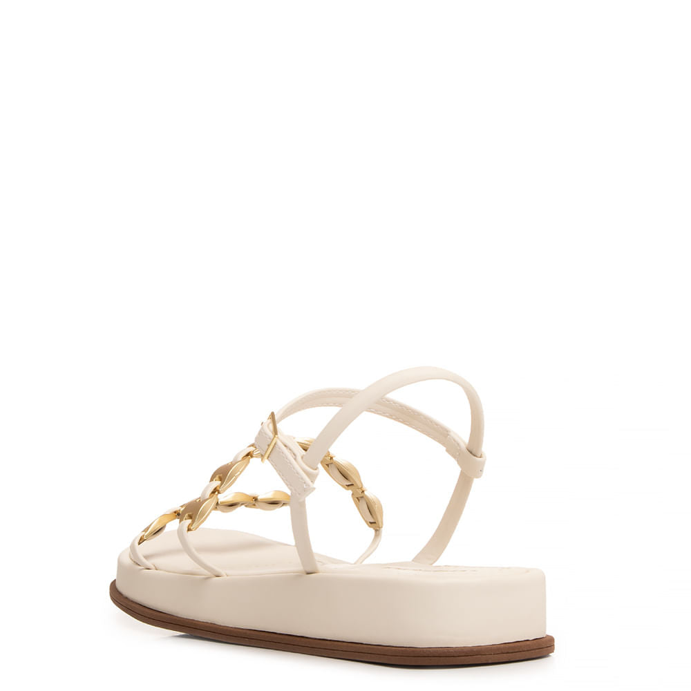 Papete Off White Flatform Enfeite Corrente