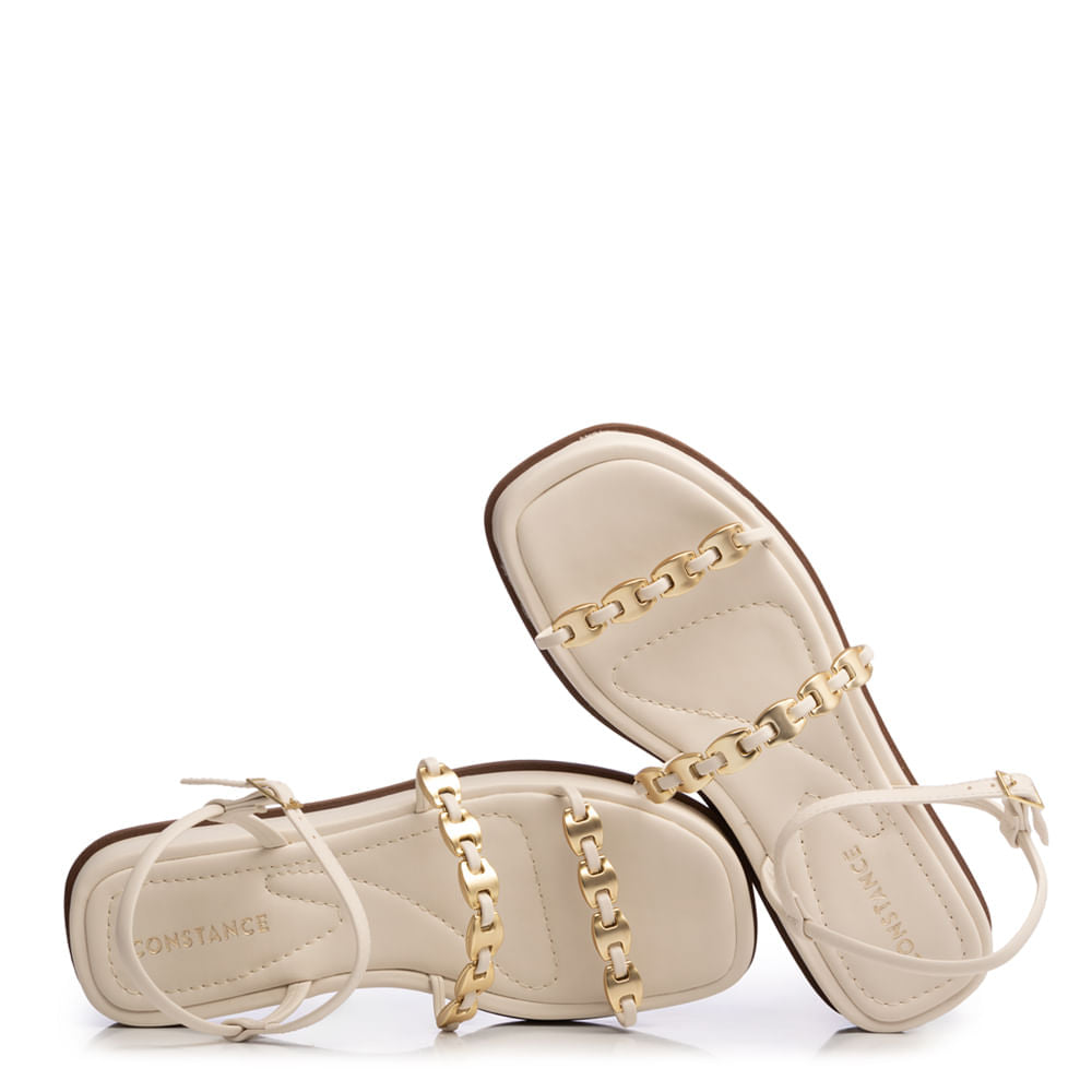 Papete Off White Flatform Enfeite Corrente