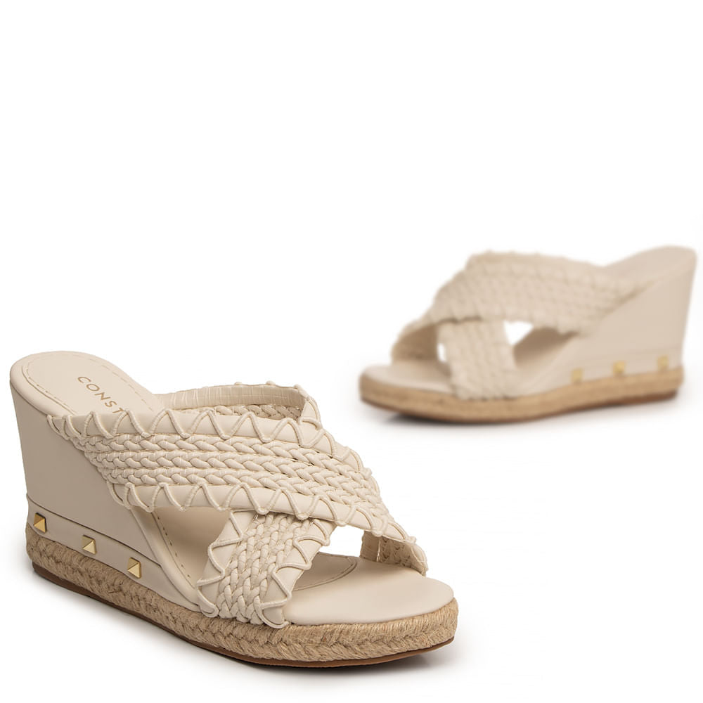 Tamanco Off White Trançado