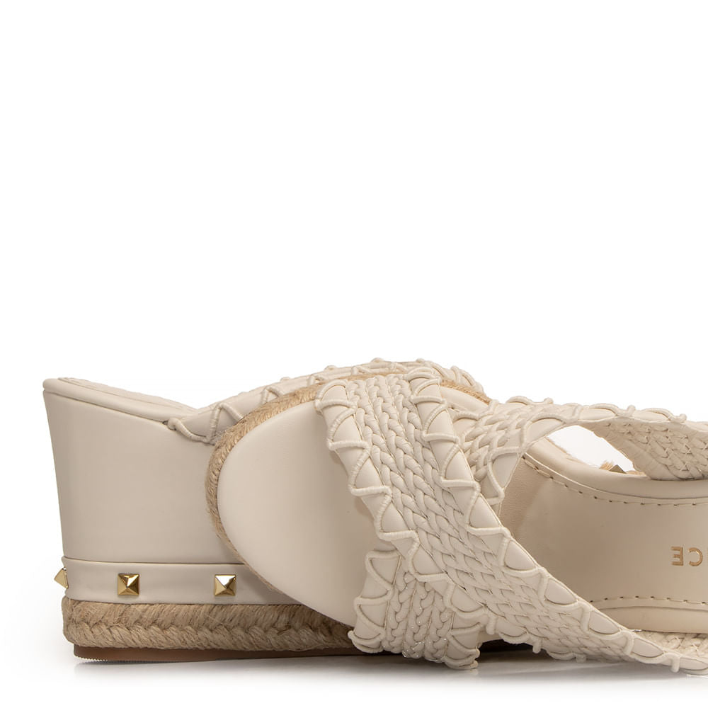 Tamanco Off White Trançado