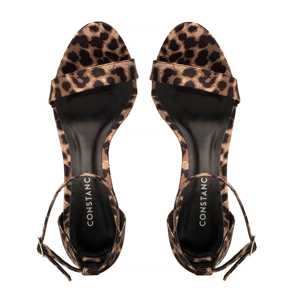Sandália Animal Print de Tira