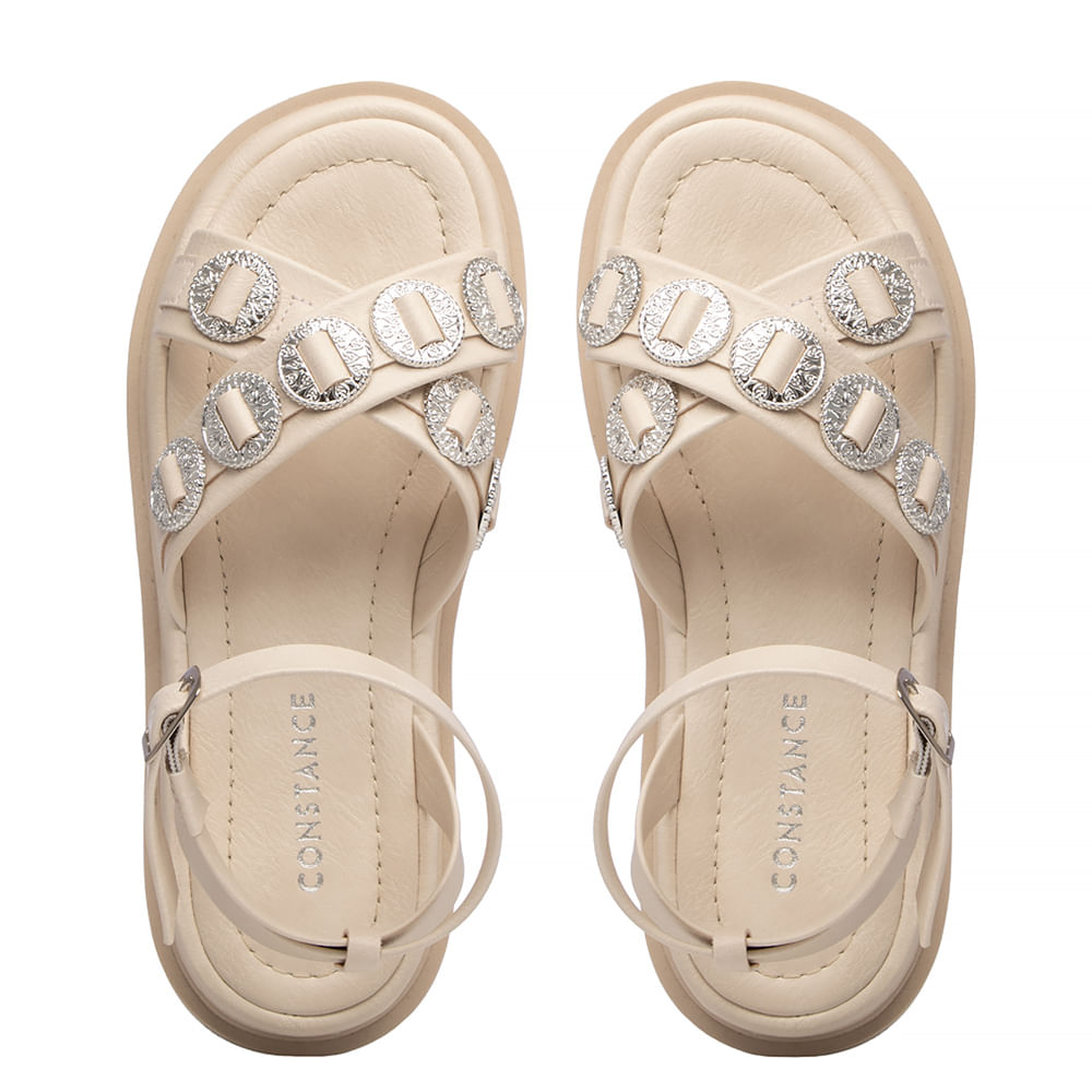 Papete Off White Flatform Enfeites Boho