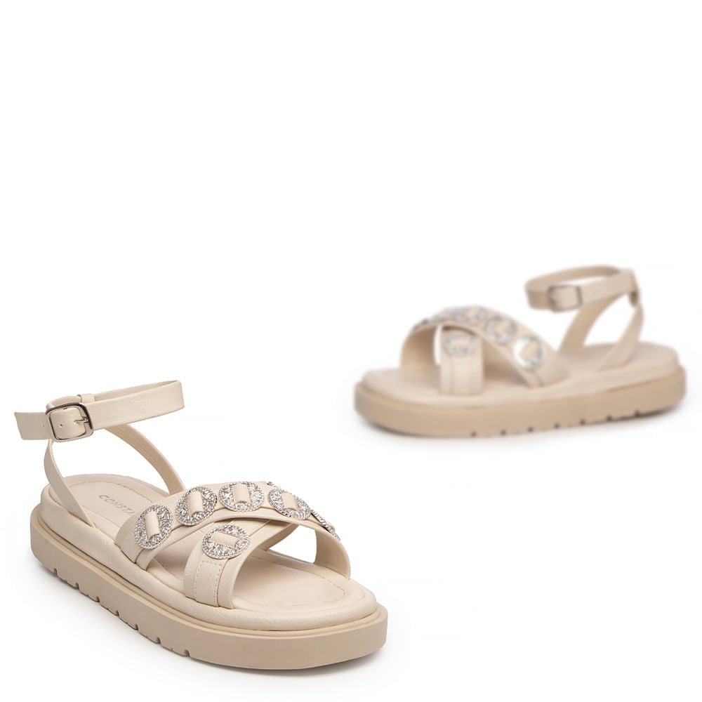 Papete Off White Flatform Enfeites Boho