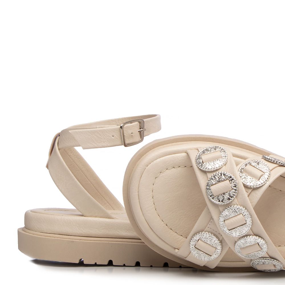 Papete Off White Flatform Enfeites Boho
