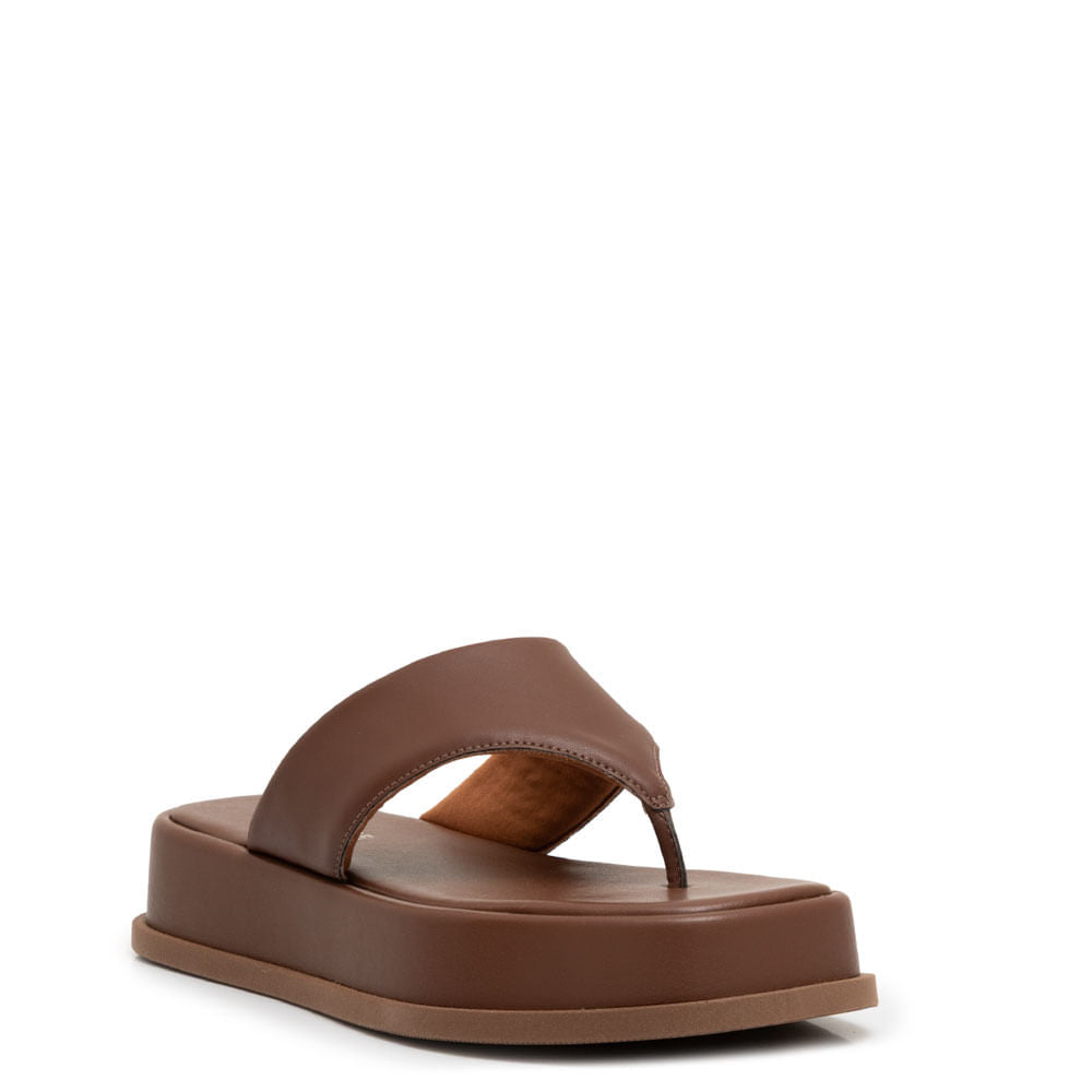Chinelo Flatform Marrom