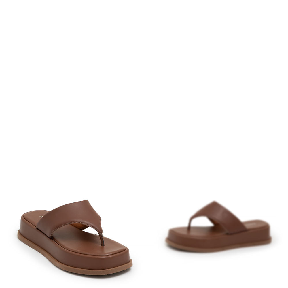 Chinelo Flatform Marrom
