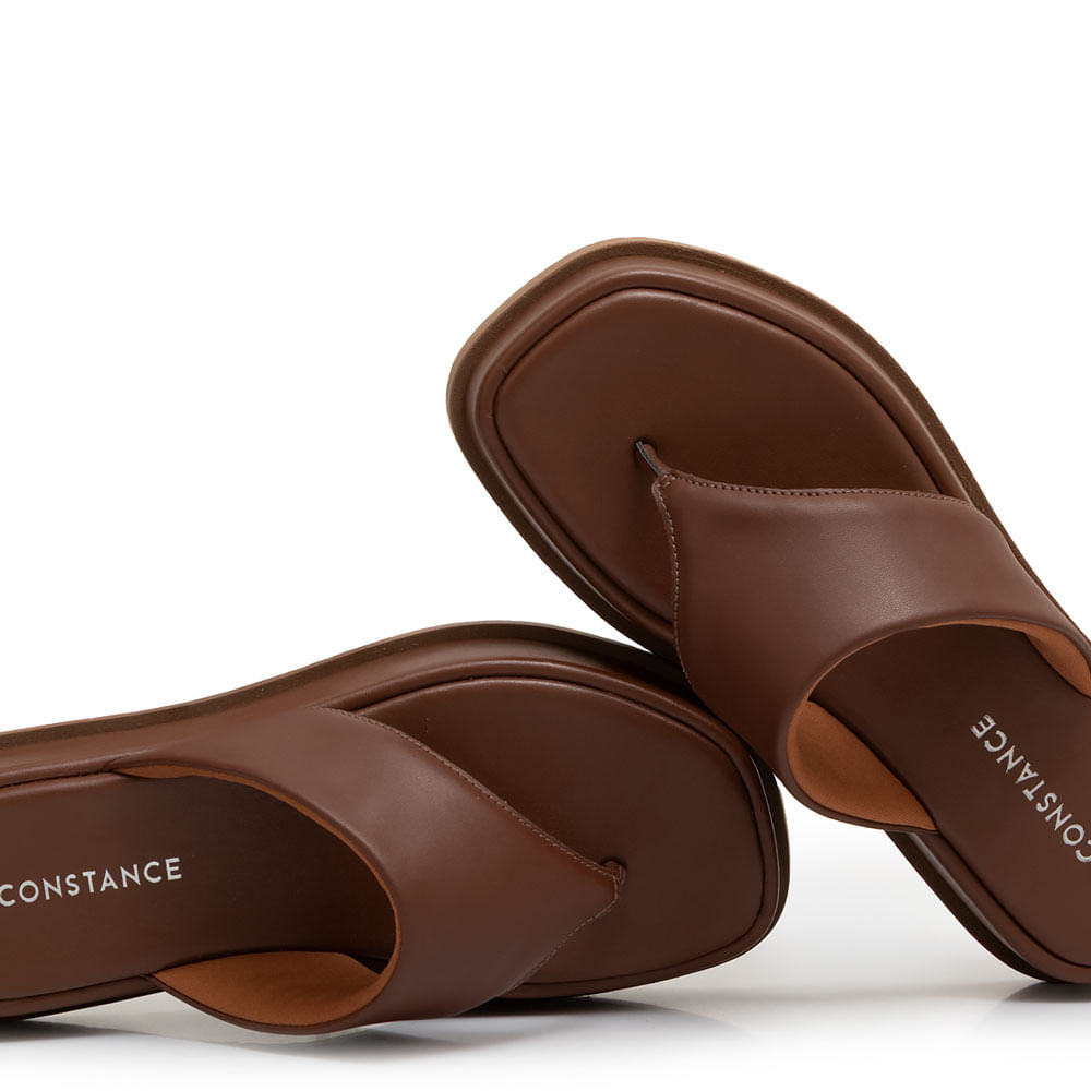 Chinelo Flatform Marrom