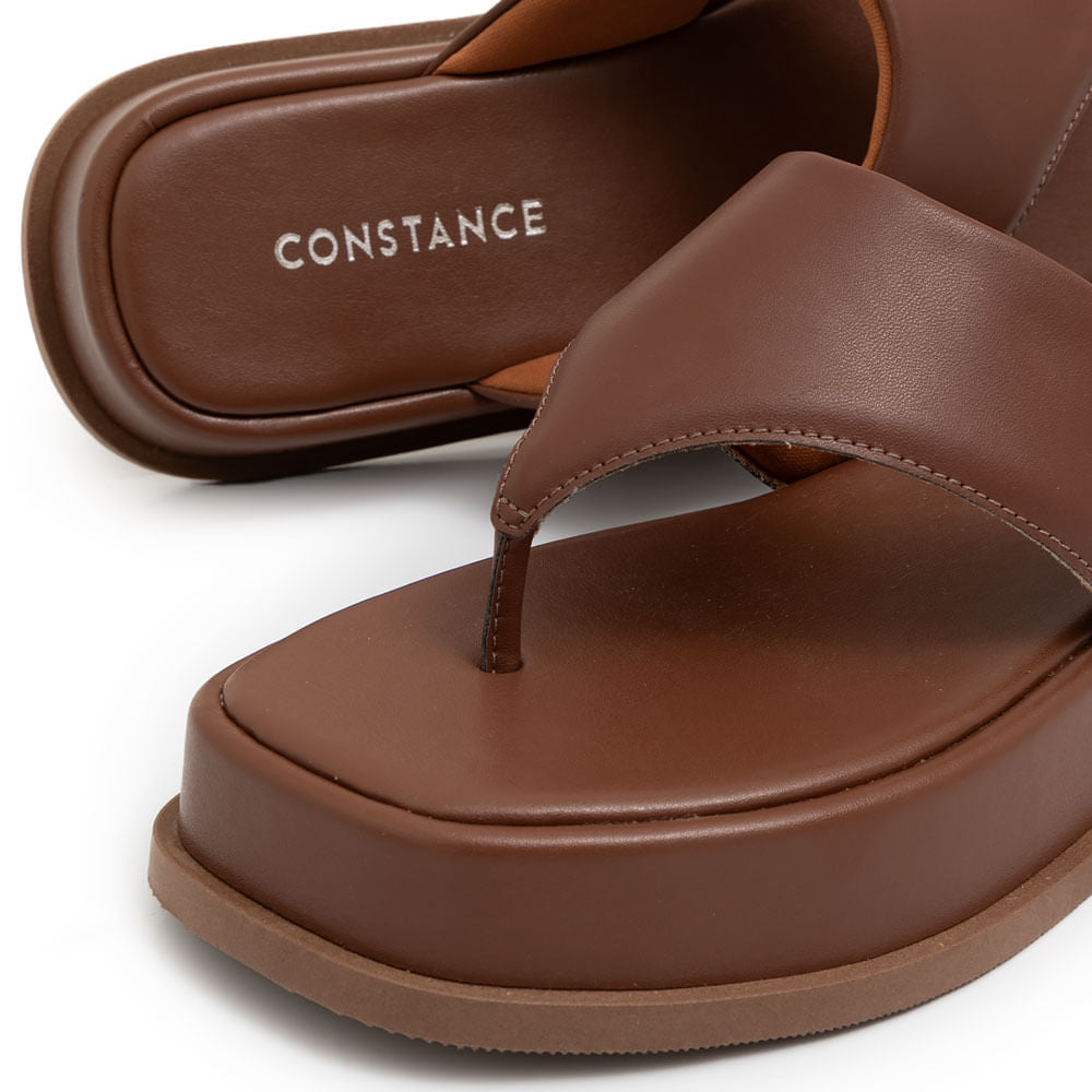 Chinelo Flatform Marrom