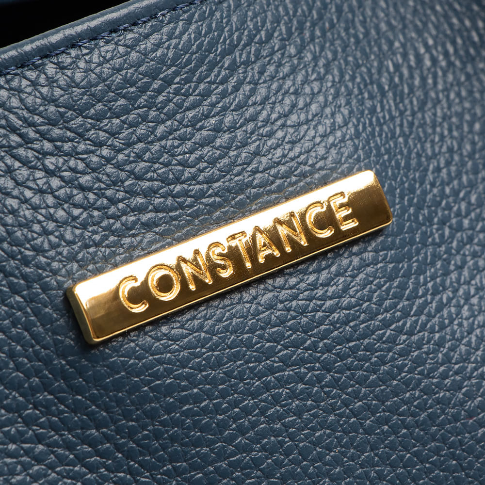 Bolsa Transversal Azul Marinho Couro