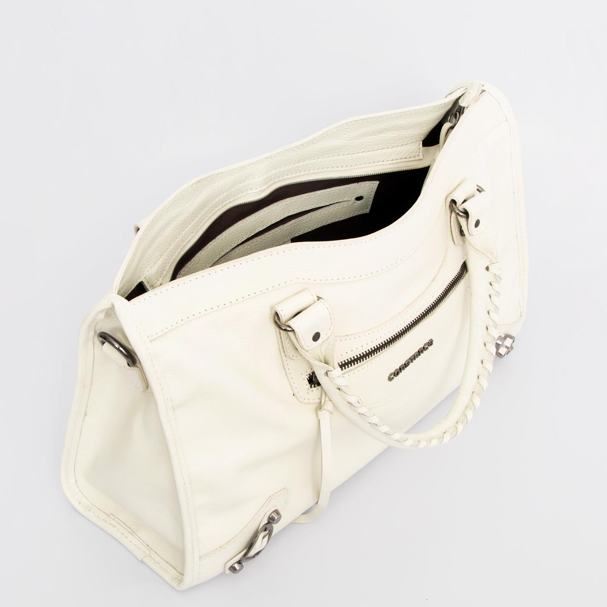 Bolsa Transversal Couro Ombro Off White