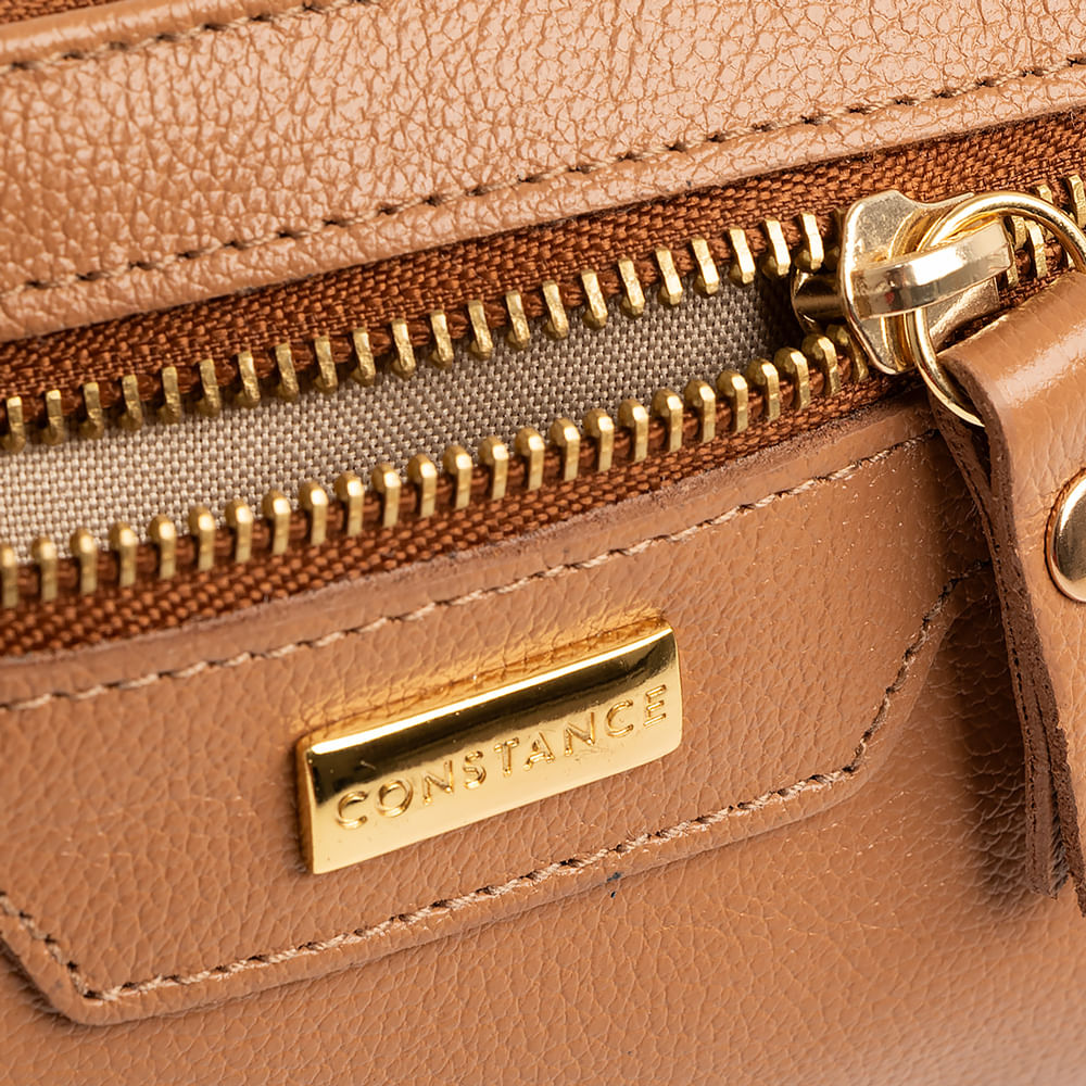 Bolsa Tiracolo Mini Couro Caramelo