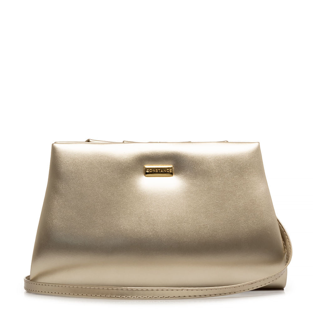 Clutch Dourada Drapeada