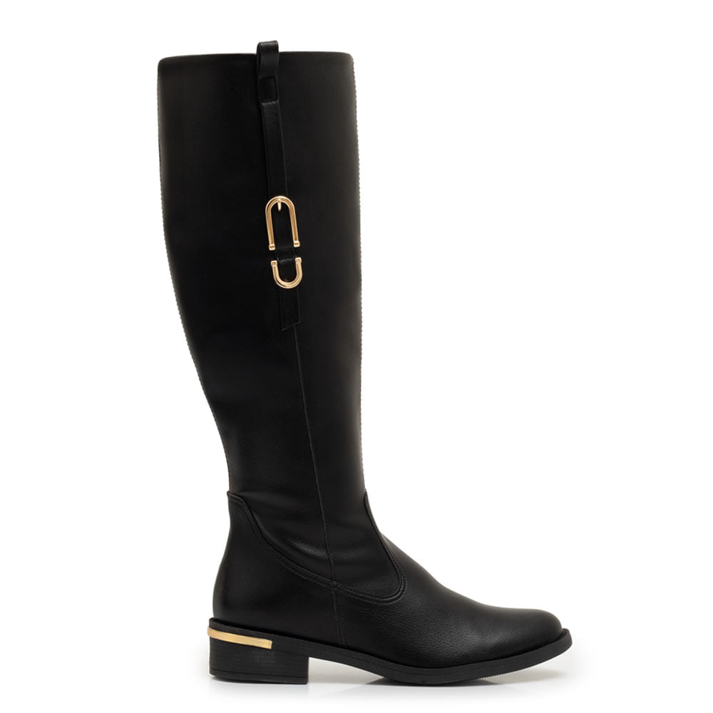 Bota Preta Montaria Fivela