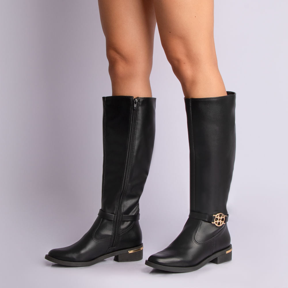 Bota Preta Montaria Medalha