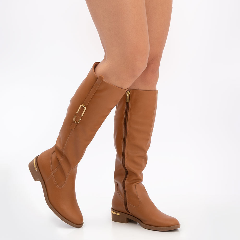 Bota Caramelo Montaria Fivela