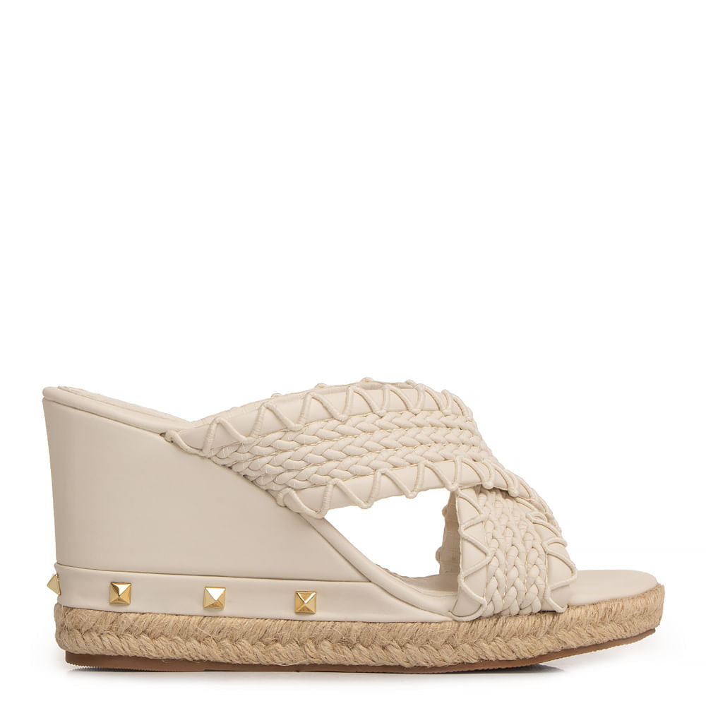 Tamanco Off White Trançado