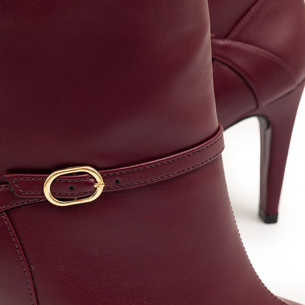 Bota Bordô Fivela